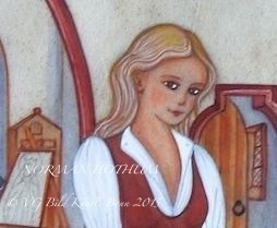 portrait, young girl, medieval garment, Porträt, Mädchen, mittelalterliches Gewand